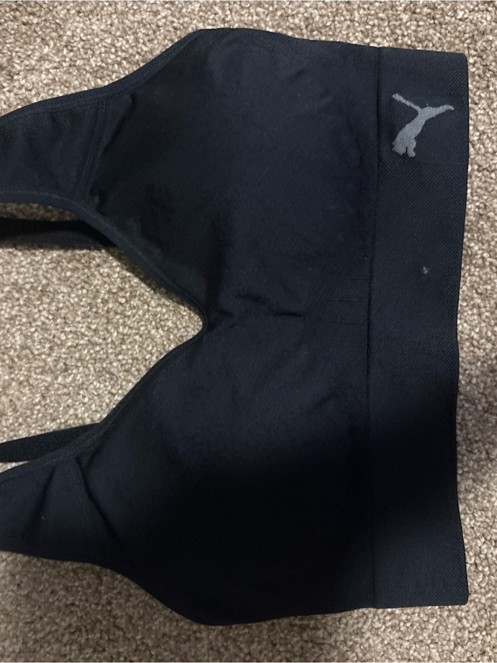 Puma Black Kids Sports Bra Top